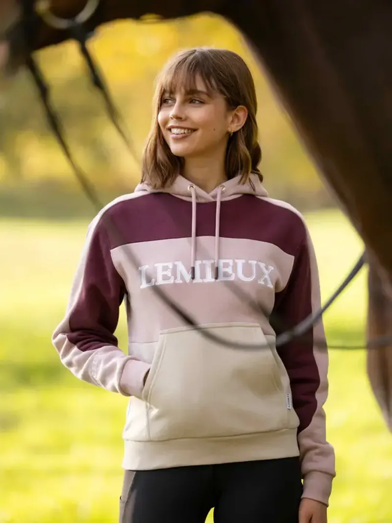 LeMieux Kadie Colour Block Hoodie - Wild Rose-1