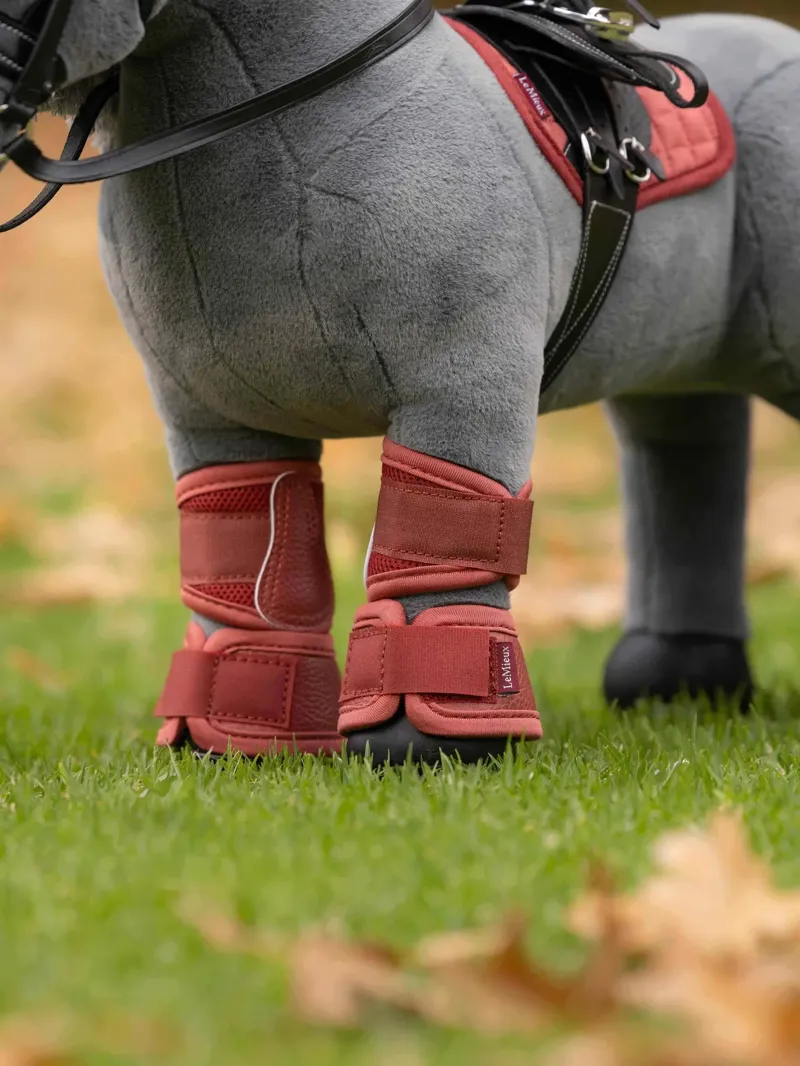 LeMieux Toy Pony Mesh Brushing Boots - Russet-1