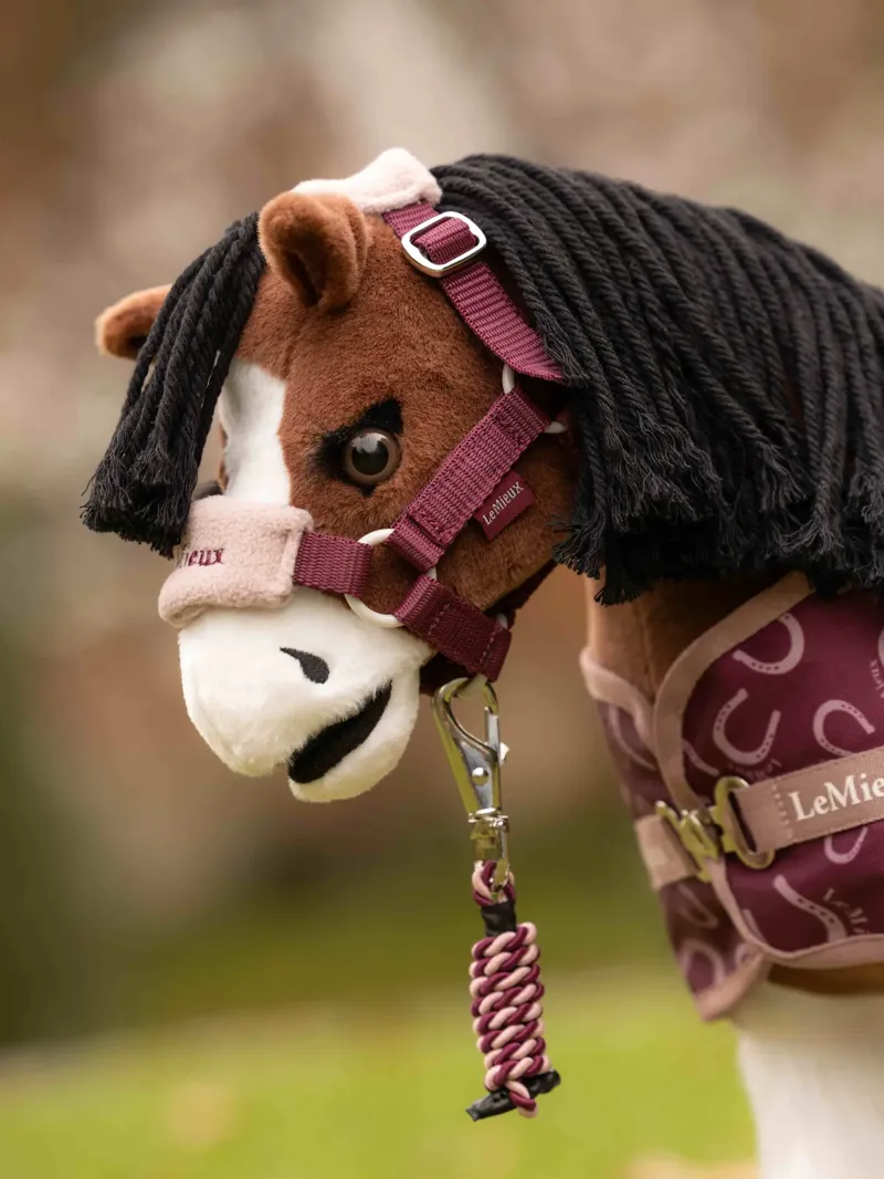 LemIeux Toy Pony Vogue Headcollar and Leadrope - Blackberry-1