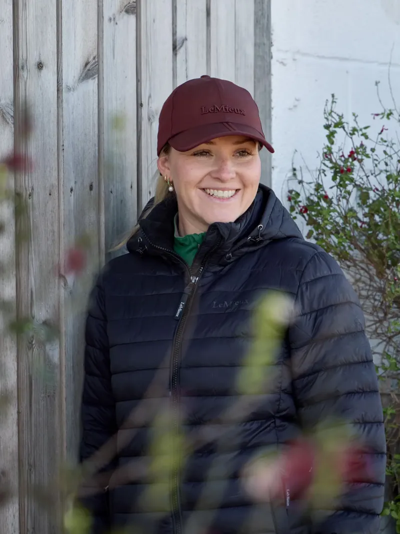 LeMieux X Sealskinz Waterproof Foldable Peak Cap - Burgundy-2