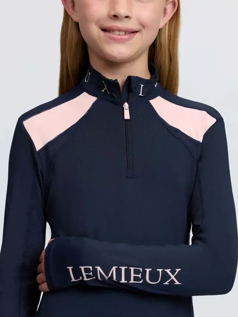 LeMieux Young Rider Mia Mesh Base Layer - Navy-2