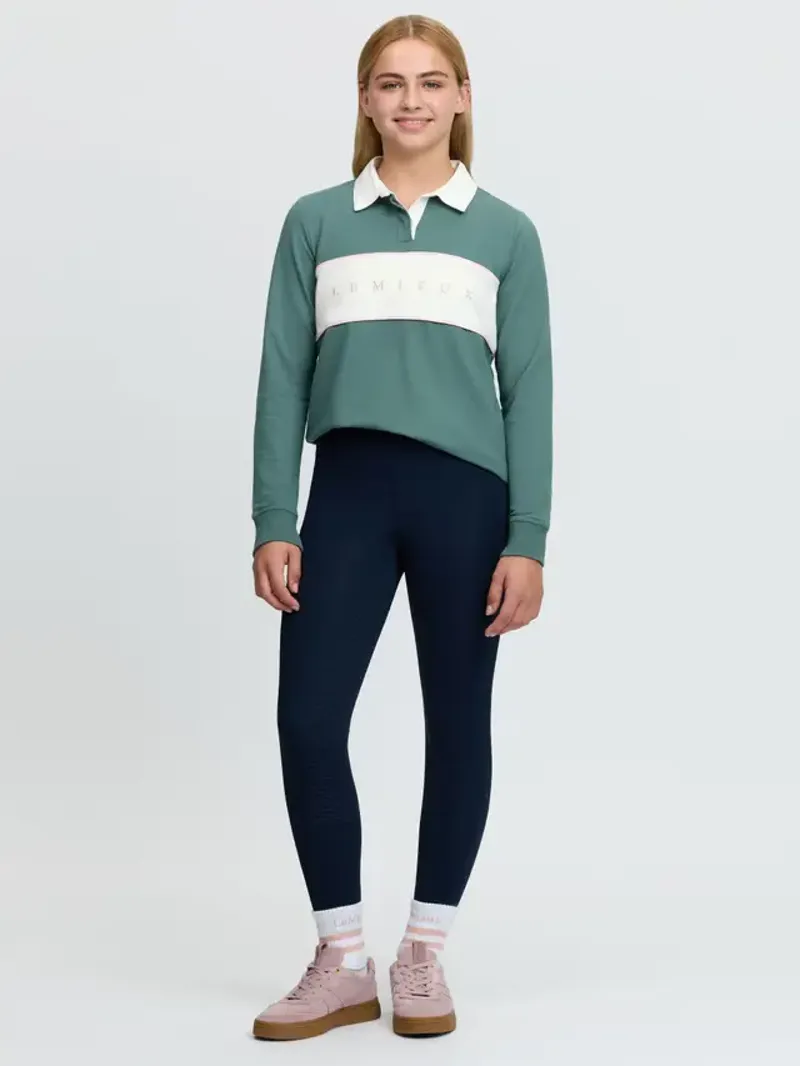LeMieux Young Rider Riley Rugby Shirt - Aloe-5