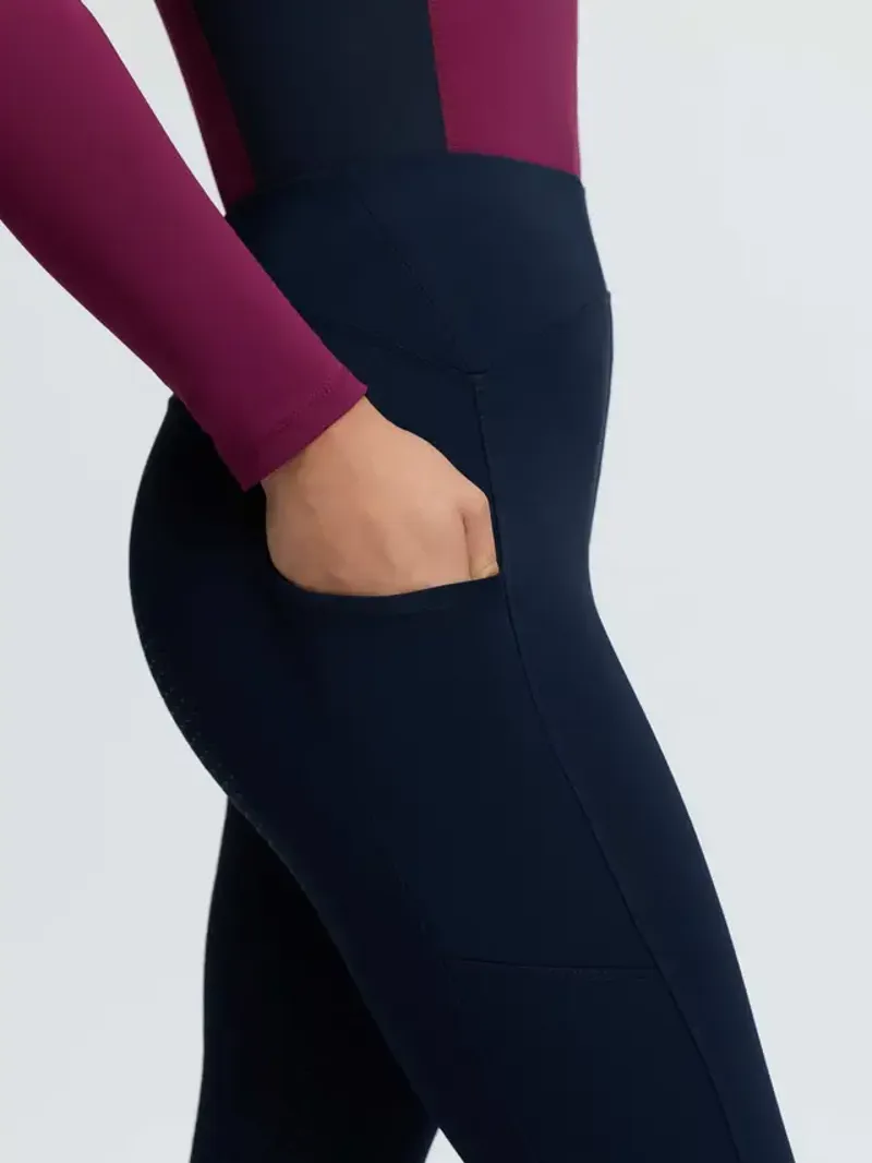 LeMieux Young Rider Nell Brushed Pull Ons - Navy-2