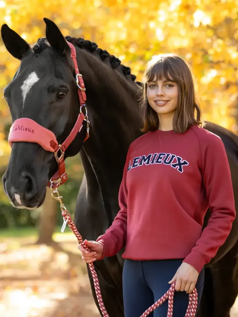 LeMieux Vida Varsity Crew Neck Sweat - Russet-1