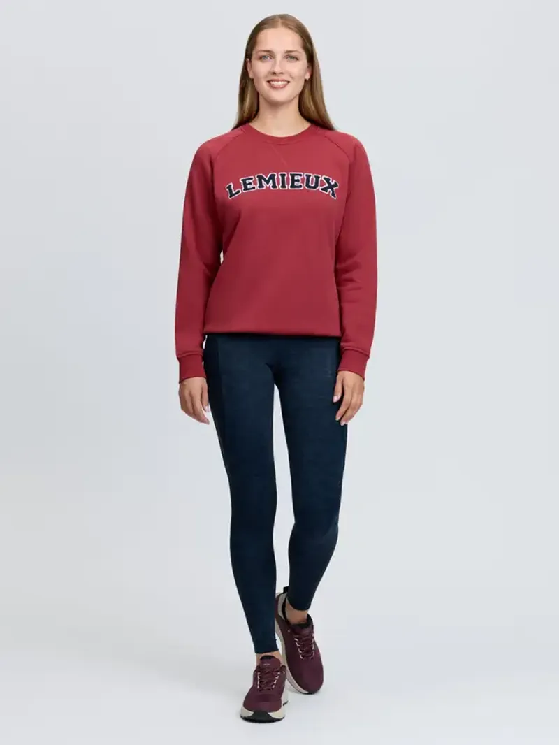 LeMieux Vida Varsity Crew Neck Sweat - Russet-4