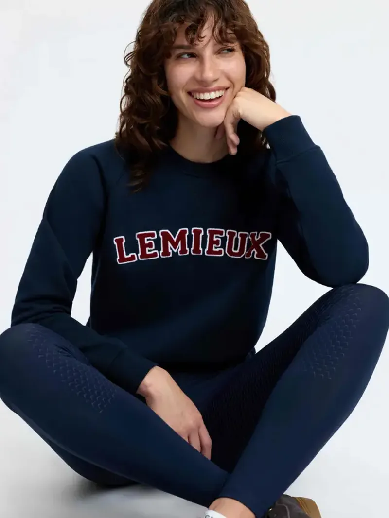 LeMieux Vida Varsity Crew Neck Sweat - Navy-3