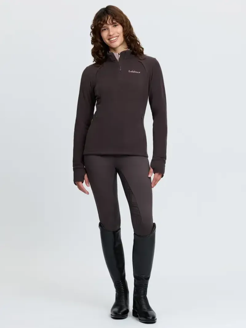 LeMieux Frances Quarter Zip Fleece - Cocoa-4