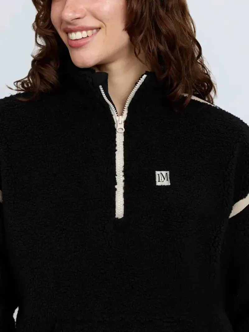 LeMieux Avery Teddy Quarter Zip Fleece - Black-3