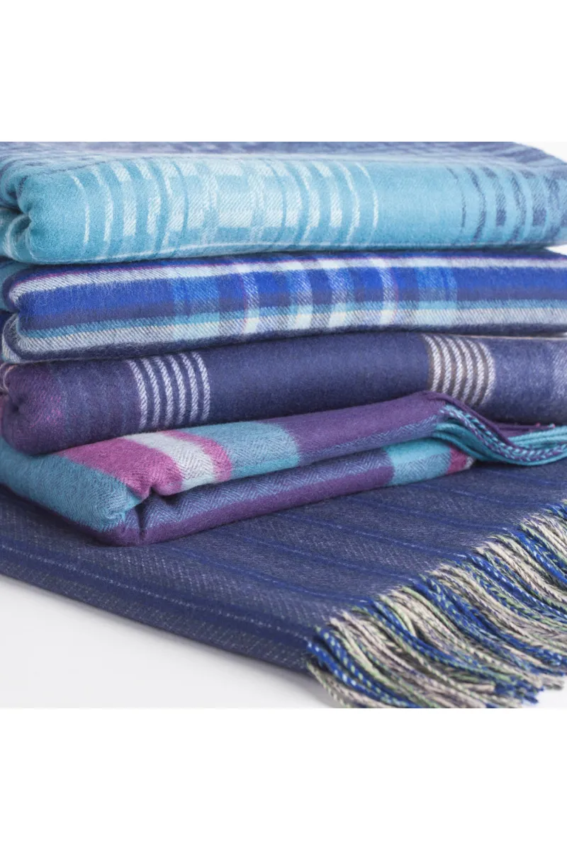 Johnstons QEST Cashmere Throw - Elaborate Check-3