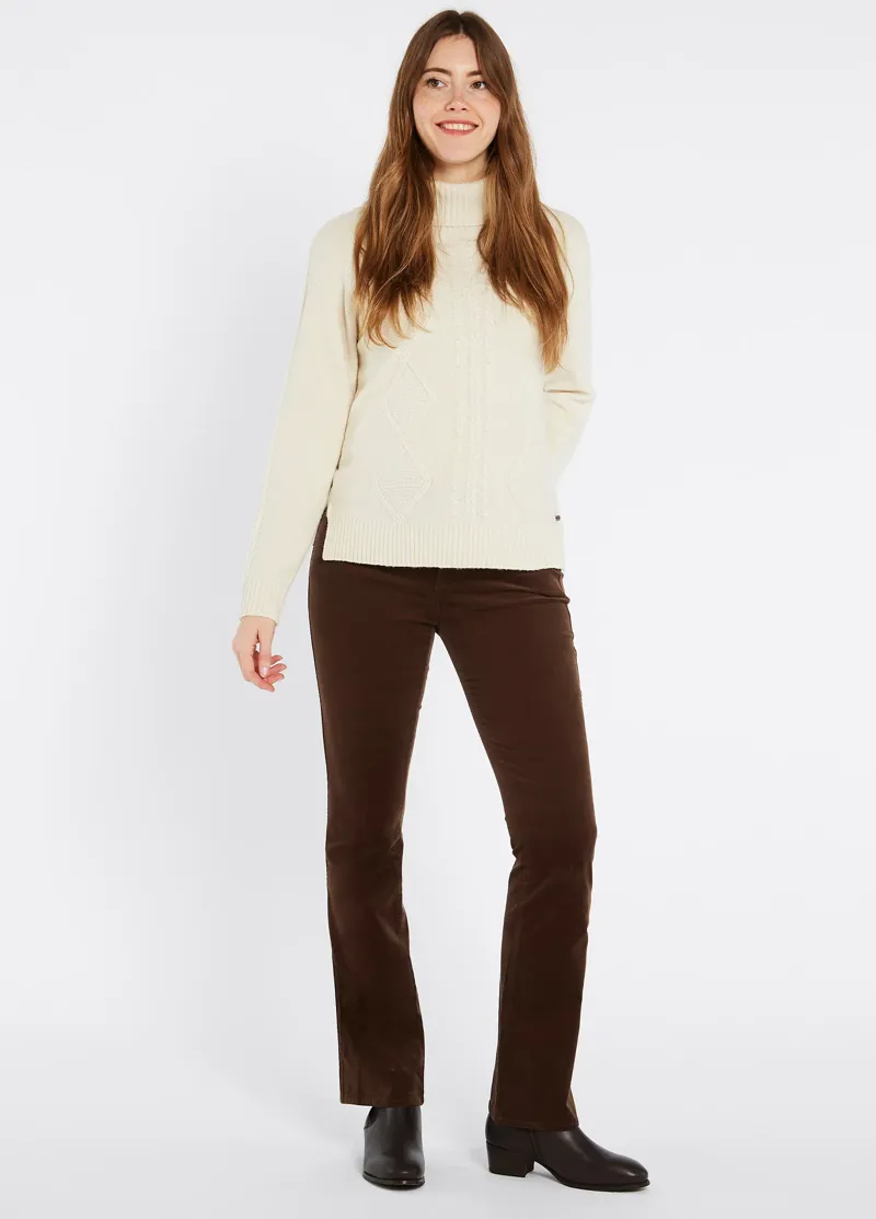 Dubarry Elderflower Ladies Stretch Pincord Jeans - Mocha
