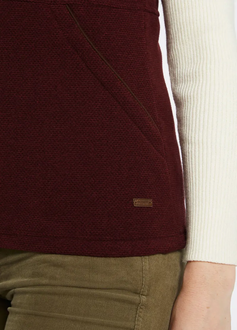 Dubarry Carbury Ladies Fleece Gilet - Ox Blood-4