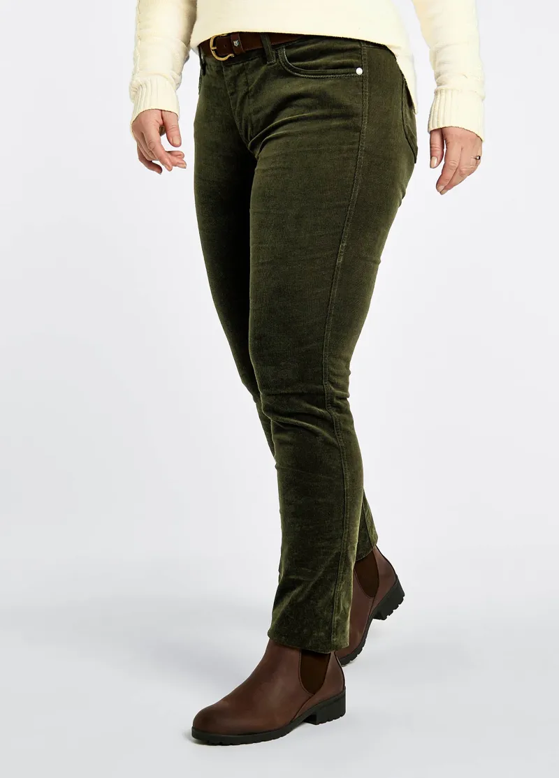 Dubarry Honeysuckle Cord Trouser - Olive-2