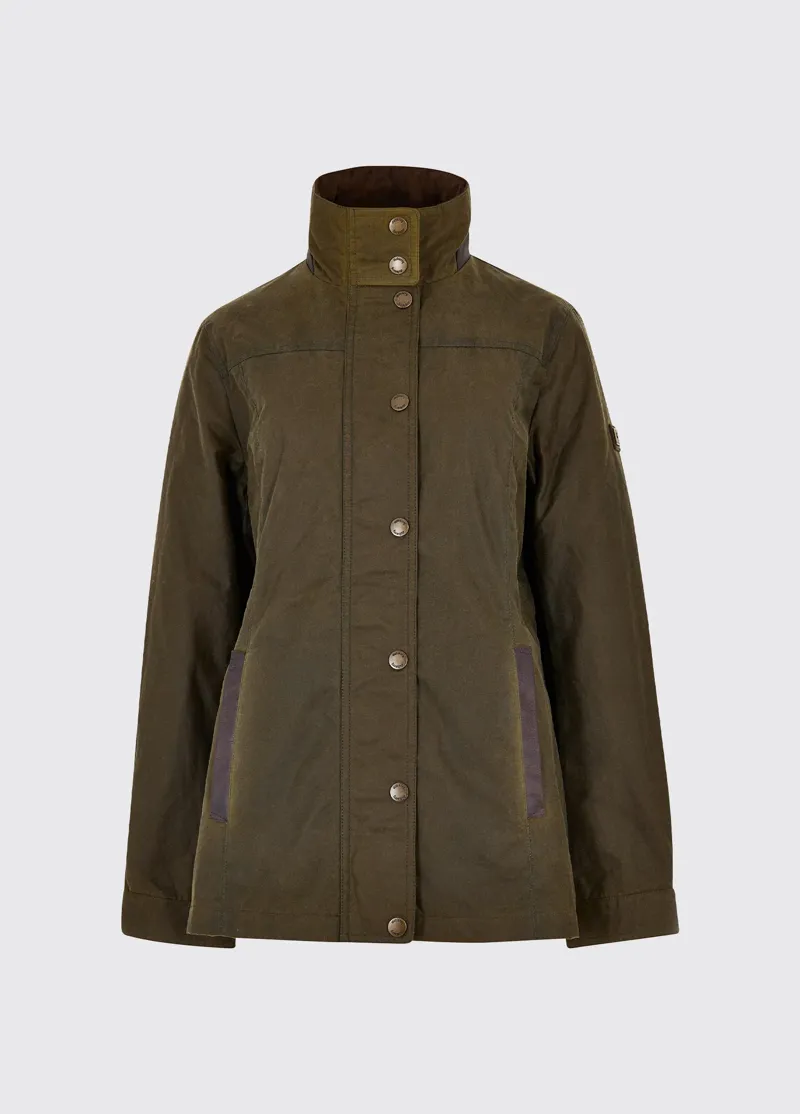 Dubarry Mountrath Ladies Waxed Jacket - Fennel-2