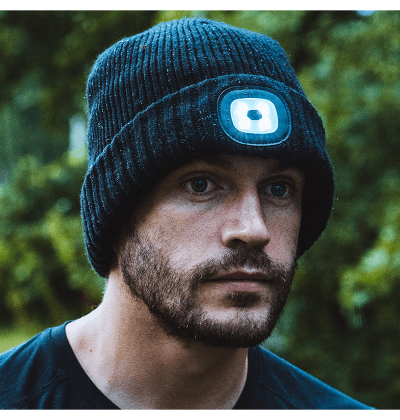 Sealskinz Waterproof Cold Weather LED Roll Cuff Beanie - Black-3