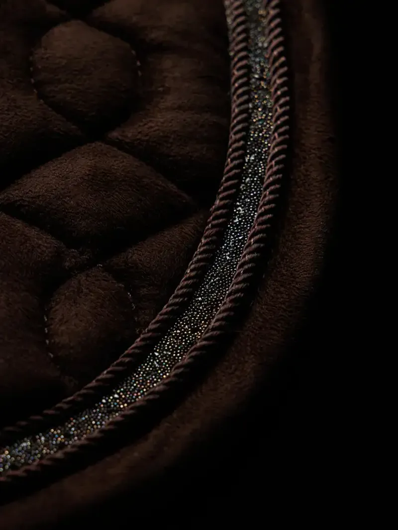 LeMieux Crystal Suede Dressage Square - Brown-3