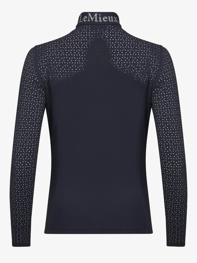 LeMieux Longsleeve Lazercut Baselayer - Navy-1