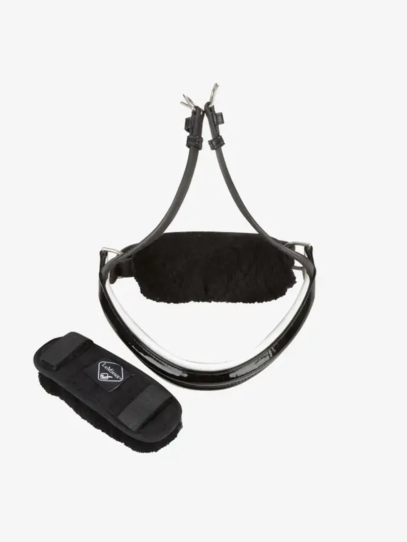 LeMieux Pro Sport Merino+ Noseband Guard - Black-1