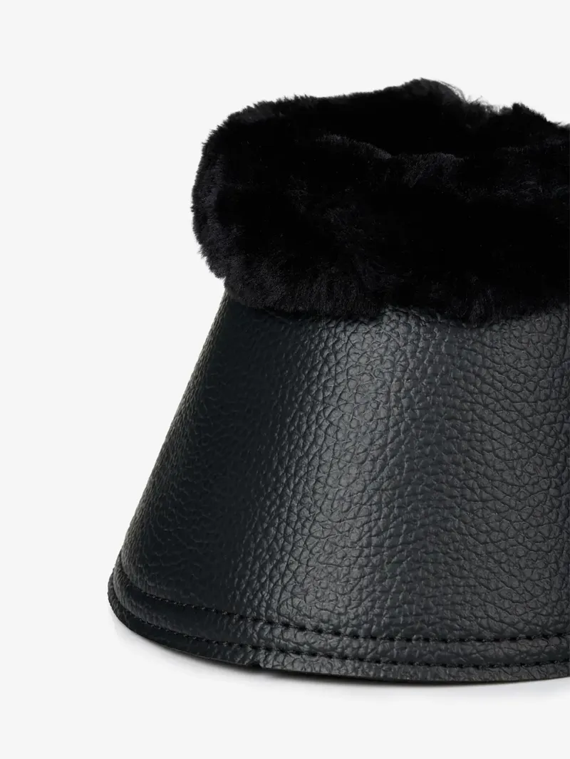 LeMieux Fleece Wrapround O/R Boot - Black/ Black-3
