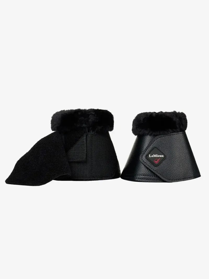 LeMieux Fleece Wrapround O/R Boot - Black/ Black-2