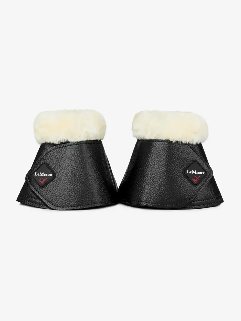 LeMieux Fleece WrapRound O/R Boot - Black/ Natural