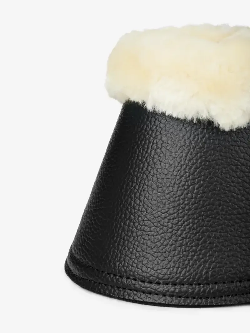 LeMieux Fleece WrapRound O/R Boot - Black/ Natural-3