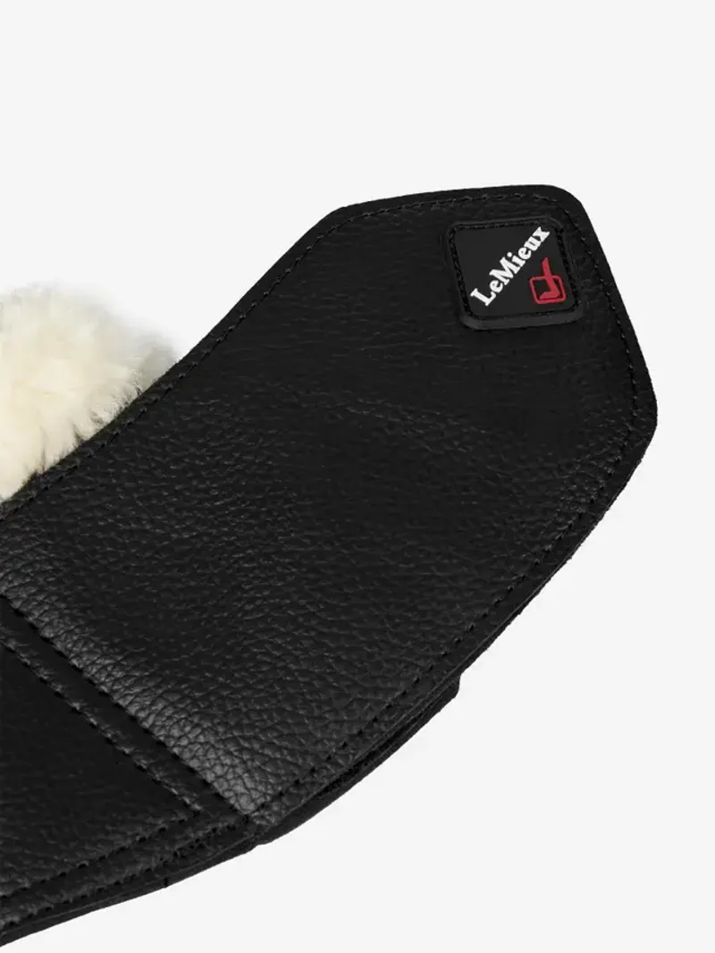 LeMieux Fleece WrapRound O/R Boot - Black/ Natural-2