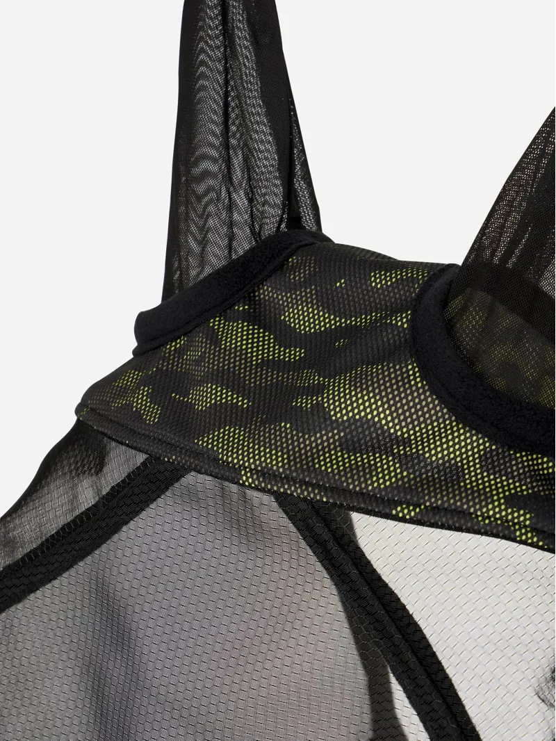 LeMieux Visor-Tek Half Fly Mask - Camo Green-2