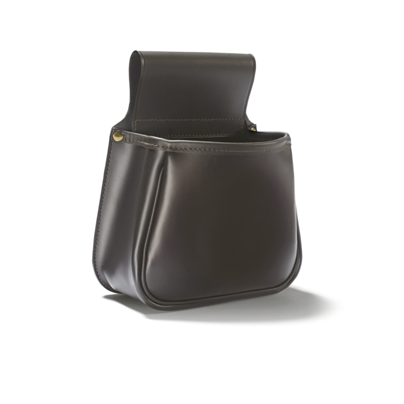 Croots Byland Leather Panier Bag 50 Cartridges - Dark Havana