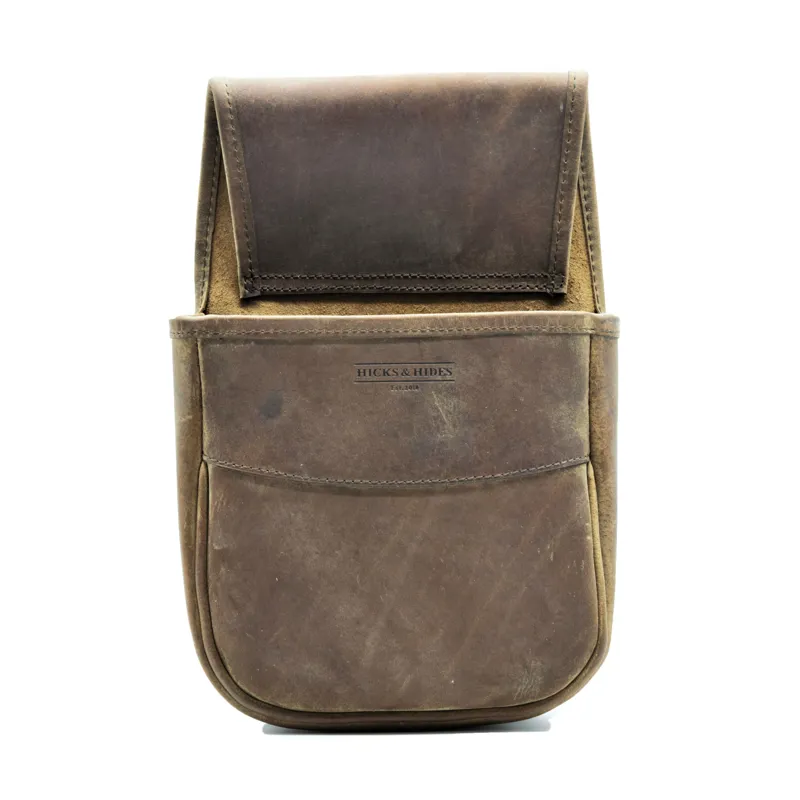 Hicks And Hide Shooting Pouch On Belt - Nubuck-1