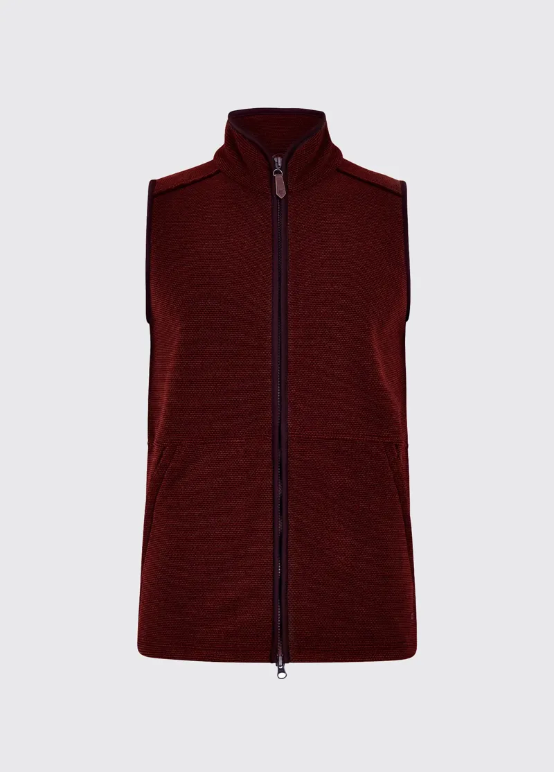 Dubarry Lifford Fleece Gilet - Ox Blood