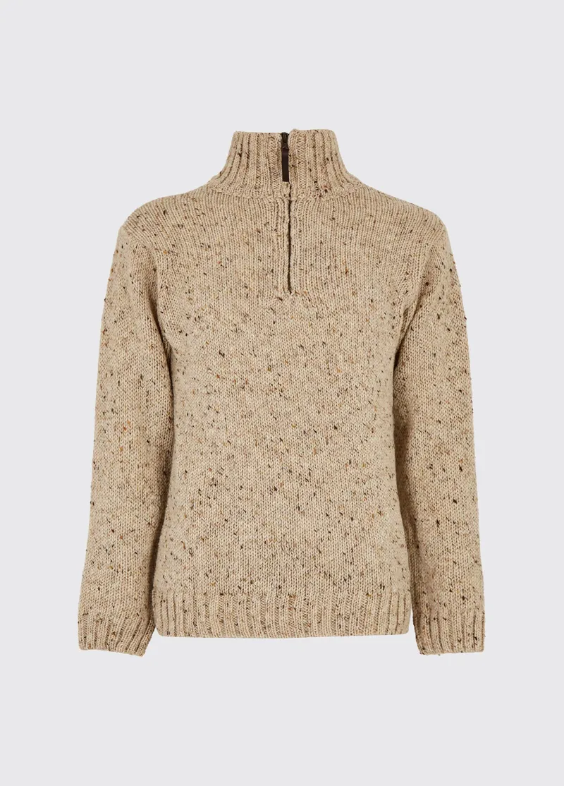 Dubarry Callaghan Gents Zip Neck Sweater - Stone