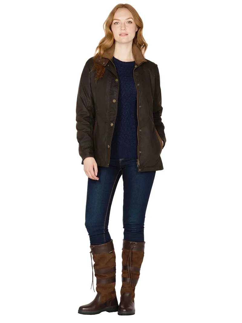 Dubarry Mountrath Waxed Jacket - Olive-1