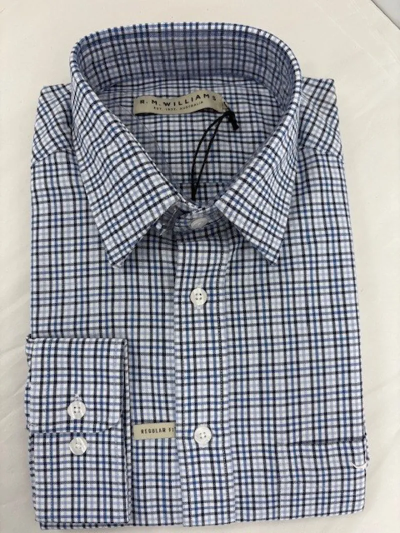 RMW Collins Gents Shirt Regular Fit - Blue/Navy/White