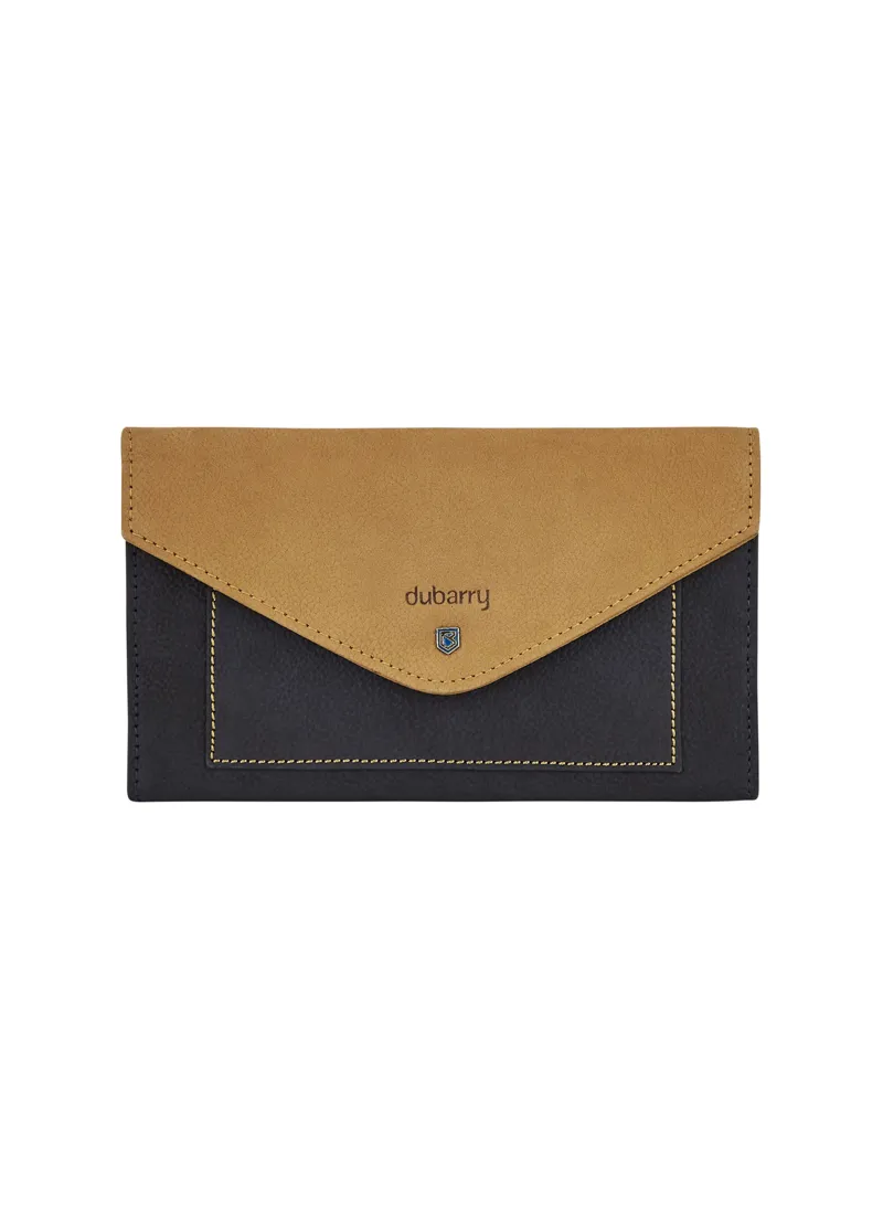 Dubarry Athlone Leather Envelope Wallet - Caramel/ Navy