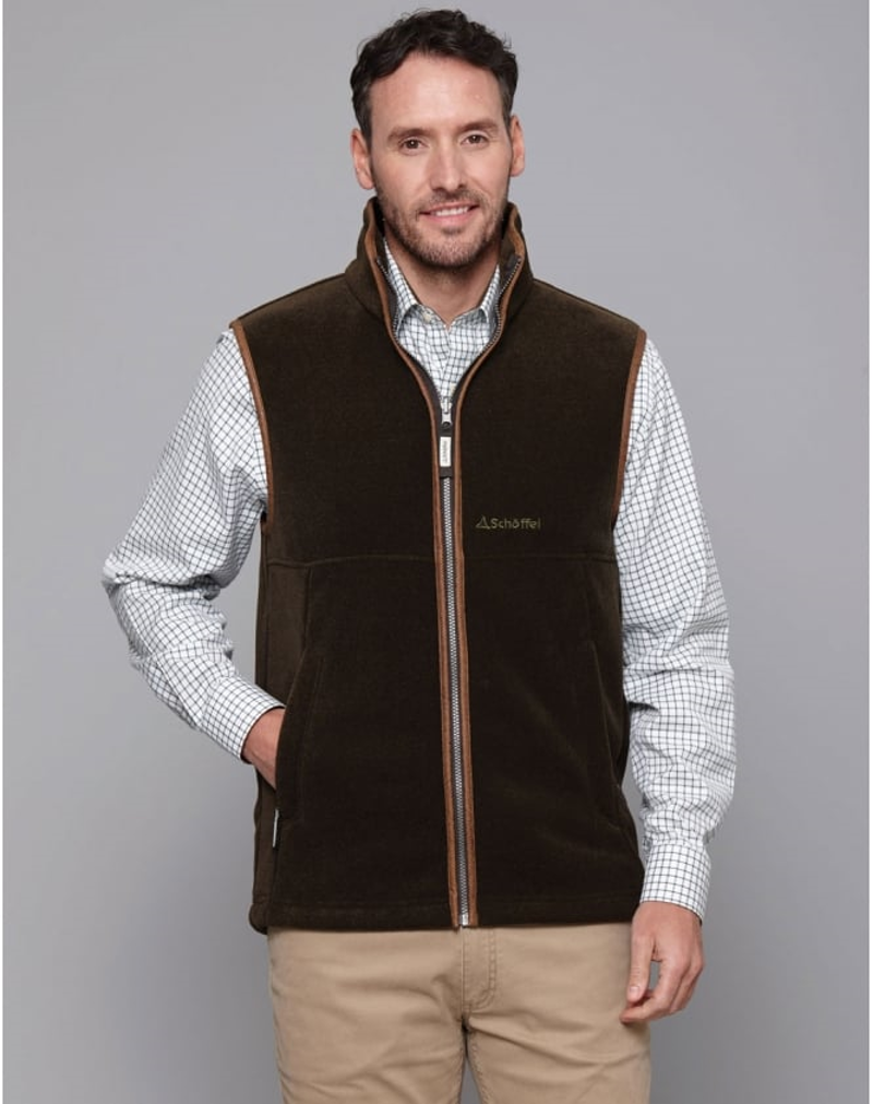 Schoffel Oakham Fleece Gilet - Dark Olive-1
