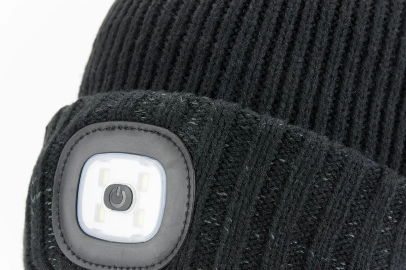 Sealskinz Waterproof Cold Weather LED Roll Cuff Beanie - Black-6