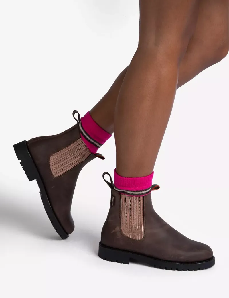 Penelope Chilvers Oscar Leather Boot - Bitter Chocolate/Rose Gold-4