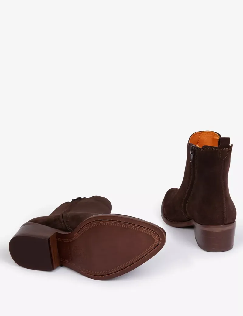 Penelope Chilvers Rove Suede Boot - Bitter Chocolate-4