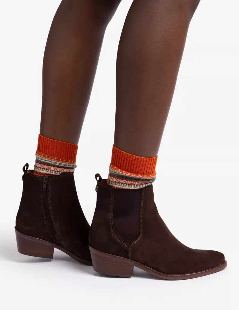 Penelope Chilvers Rove Suede Boot - Bitter Chocolate-1