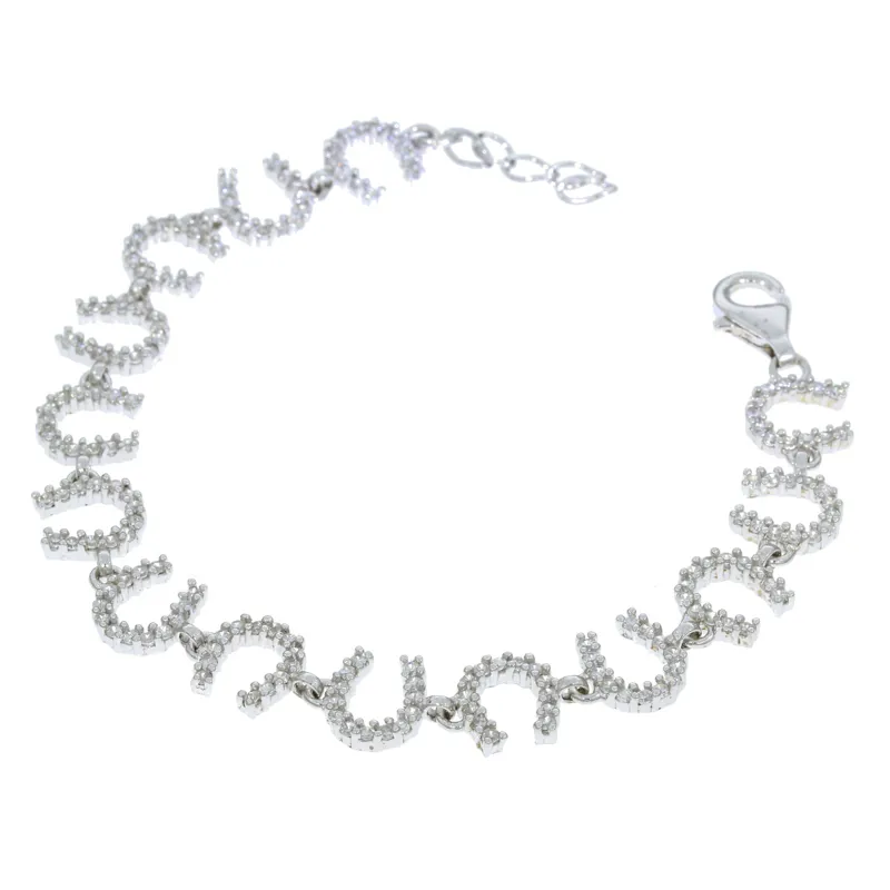 Falabella 14 Crystal Horseshoe Bracelet - 925 Sterling Silver-1