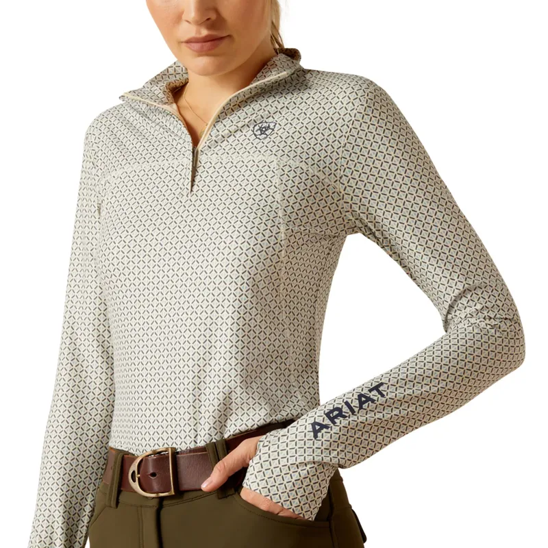 Ariat Ladies Lowell 3.0 1/4 Zip LS Baselayer - Deco Geo