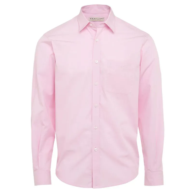 R.M.Williams Collins Shirt - Pink Oxford-1