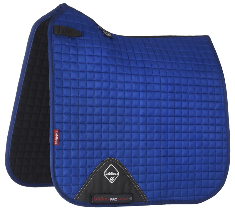 LeMieux Pro Sport Suede Dressage Square - Benetton Blue small/medium