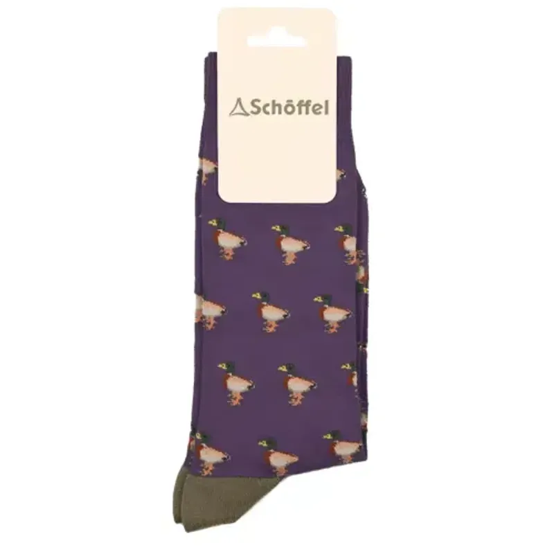 Schoffel Cotton Socks - Purple Duck