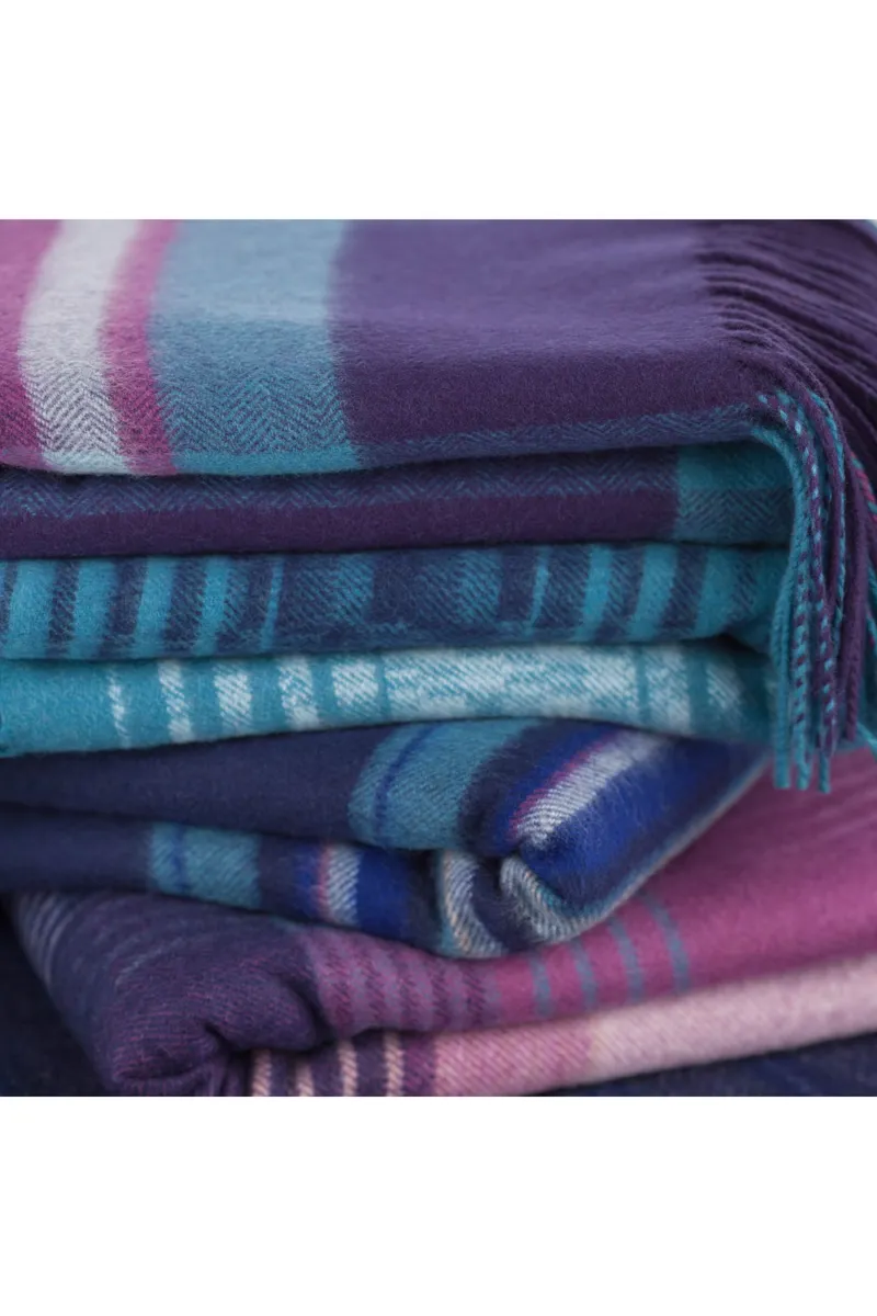 Johnstons QEST Cashmere Throw - Elaborate Check-2