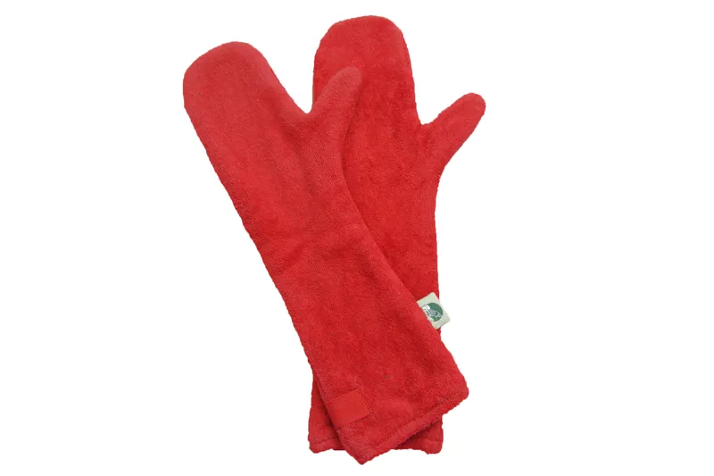 Ruff  and  Tumble Dog Drying Mitts - Brick Red