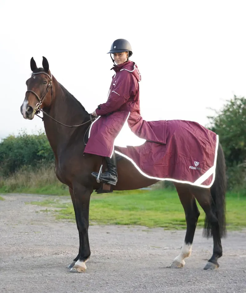 EQUIDRY Reflective Pro Ride Evolution Lite - Plum-2