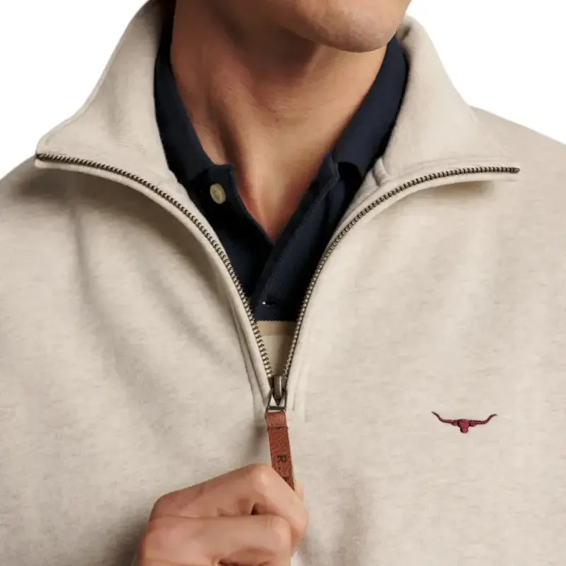 RMW Mulyungarie 1/4 Sweatshirt - Ecru Marle-1