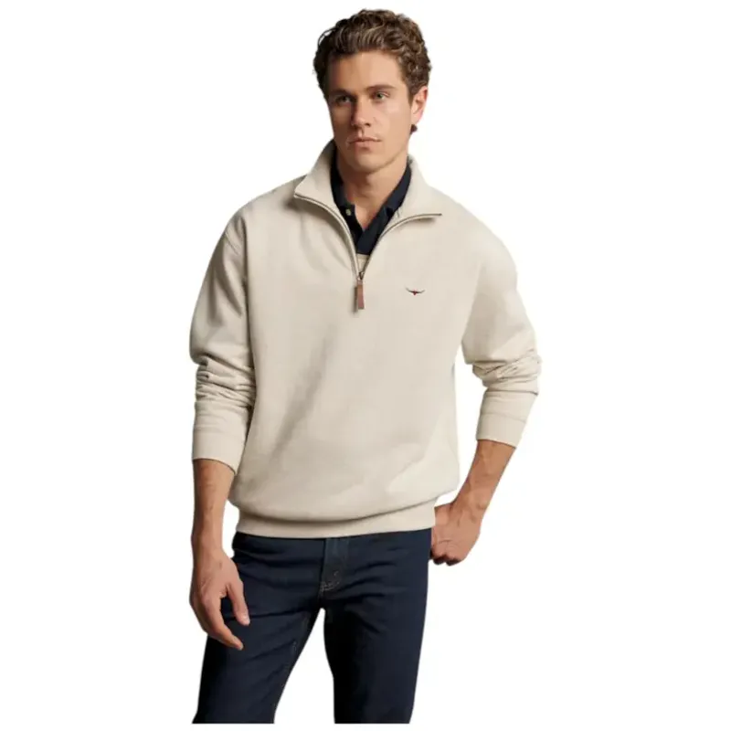 RMW Mulyungarie 1/4 Sweatshirt - Ecru Marle