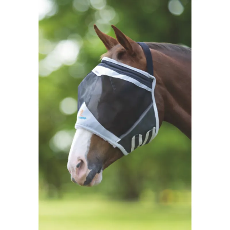 Shires Fine Mesh Fly Mask - Black - no ears